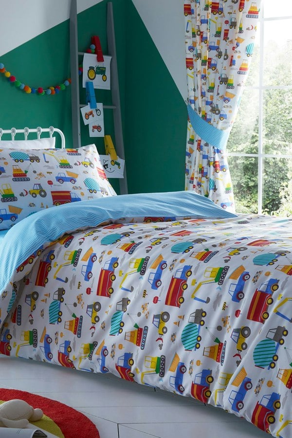 Portfolio Home Bright Trucks Duvet Cover Set