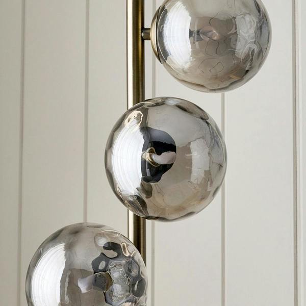 Pagazzi Lighting Tamara 3-Light Antique Brass Floor Lamp