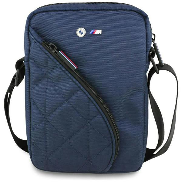 BMW M Series Nylon Pockets 8" Tablet Bag with Metal Logo Navy Blue - BMTB8PNYPOV
