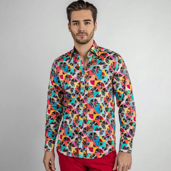 VINTAGE DISC SHIRT PRINT SHIRT - Claudio Lugli Shirts