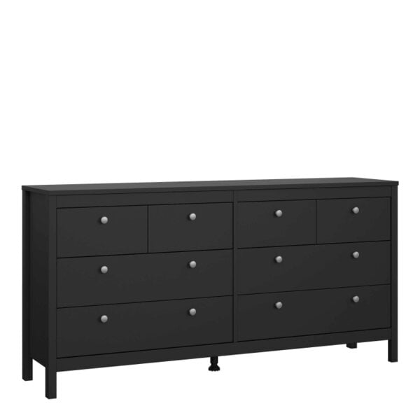 Wyld Haus Gossmere Matt Black Large Chest 8 Drawers
