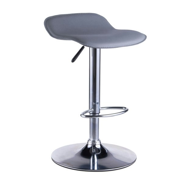 Dorel Home Ohio Barstool with Adjustable Height in Grey