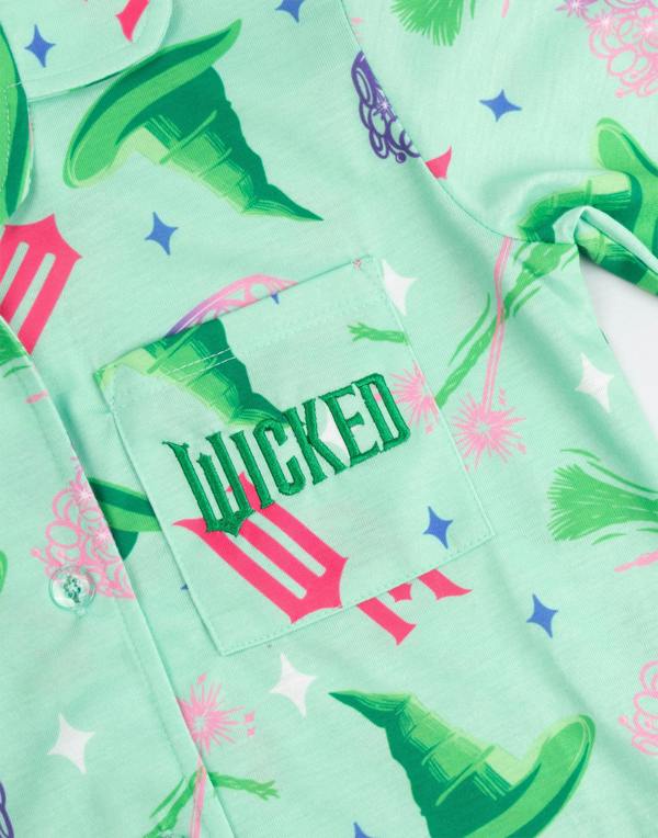 Vanilla Underground Wicked Girls Pink Character Long Sleeve Long Leg Pyjama Set