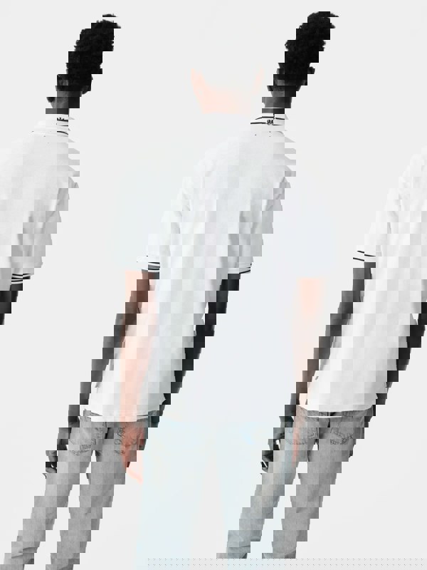 Amiri Solid Short Sleeve MA Logo Polo – White