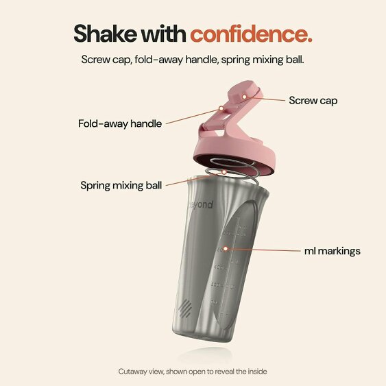 Beyond Shakers Brushed Steel & Pink Twist