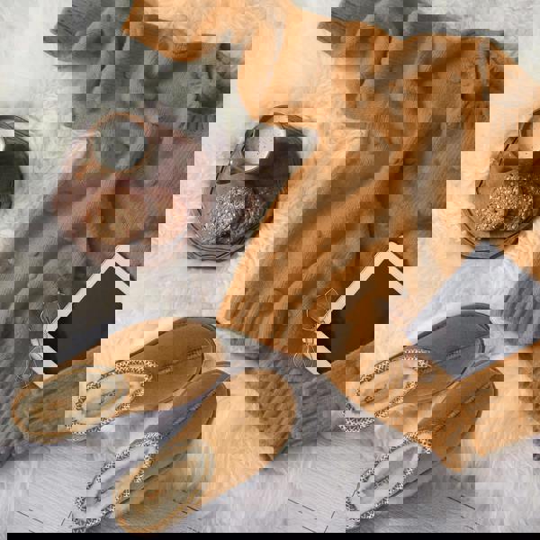 VIVA Kids Faux Fur-Lined Suede Slippers - Flexible Waterproof Rubber Soles