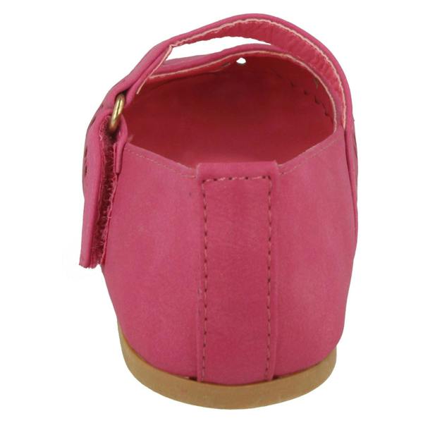 Spot On Girls Spot On Flat Ballerina Shoes with Cut Out Flower Detail