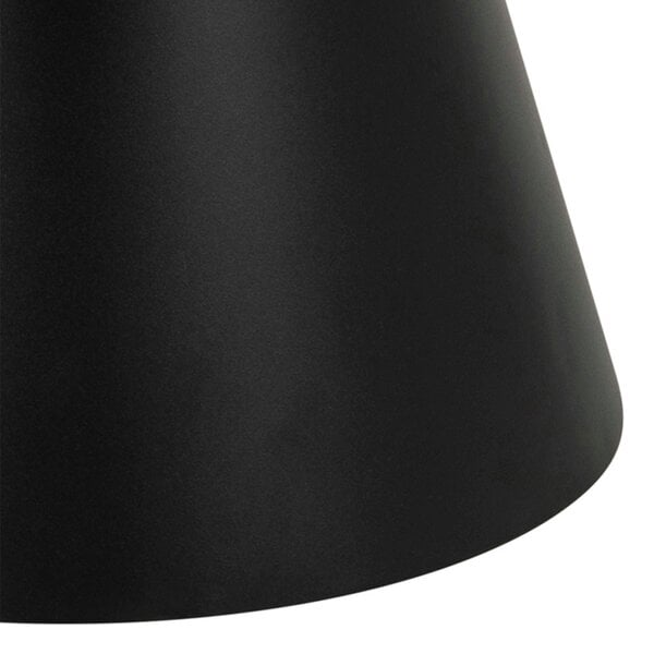 Wyld Haus Hamburg Round Black Ceramic Coffee Table with Steel Pillar Base
