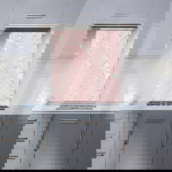 Warren Reed - Designer Baby Pink Quartz Effect Kitchen Splashback