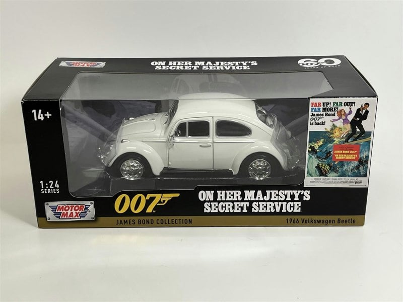 Motormax 007 James Bond On Her Majestys Secret Service 1966 Volkswagen Beetle 1:24 Motormax 79854
