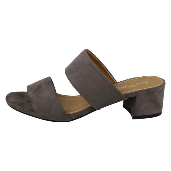 Anne Michelle Ladies Anne Michelle Mid Heel Mule Strap Sandals