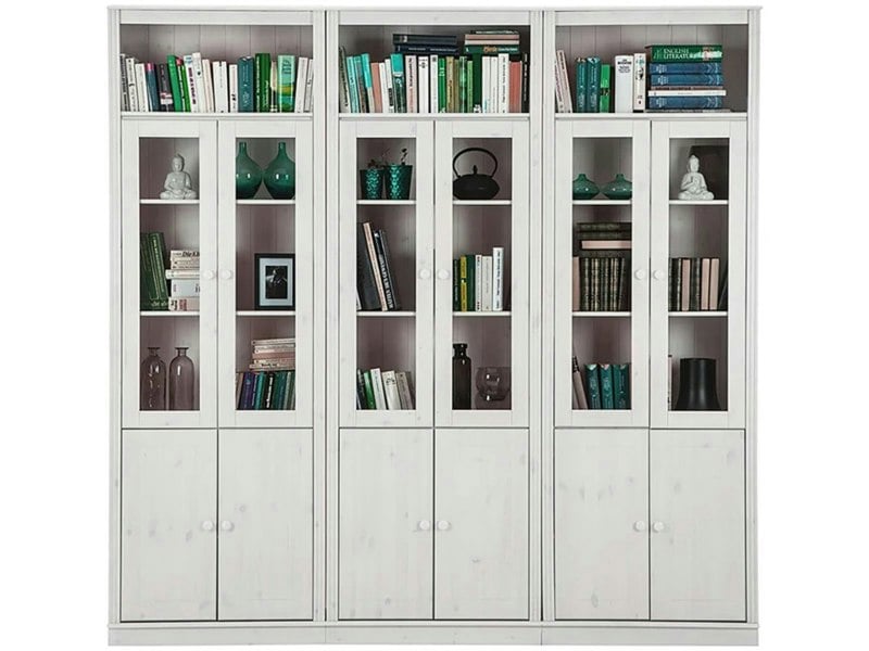 Dorel Home Anita Wall Unit 8 white lacquer