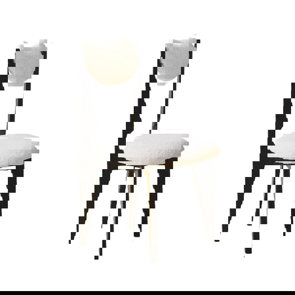 Molan Dining Chair, White Boucle-Weilai Concept-Weilai Concept