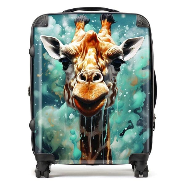 Warren Reed Splashart Giraffe Face Suitcase