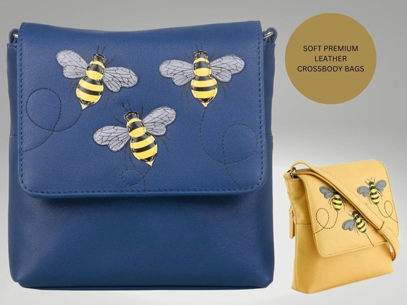 Mala Leather Suri Bee Small Crossbody Bag – Genuine Soft Leather