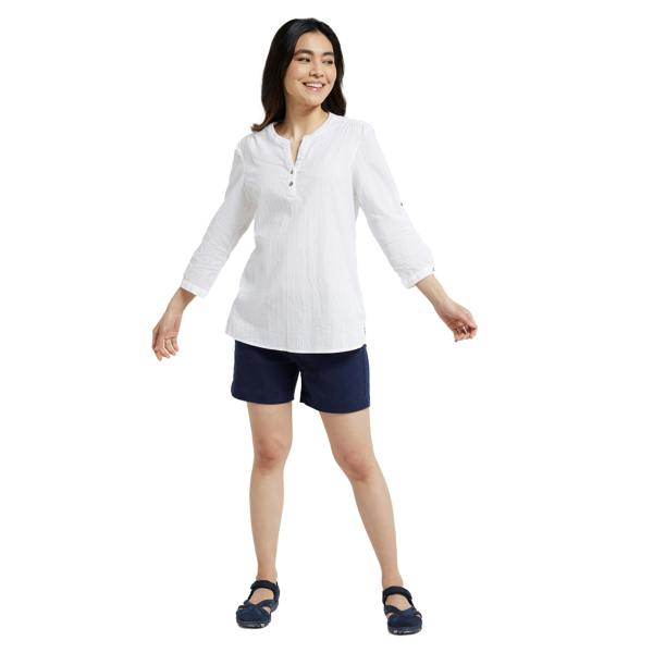 Mountain Warehouse Womens/Ladies Petra Relaxed Fit 3/4 Sleeve Shirt - White - 