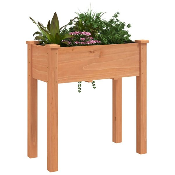 Berkfield Planter with Liner Brown 71x37x76 cm Solid Wood Fir
