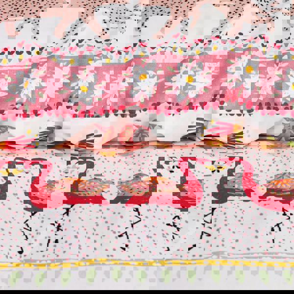Smart Living Luxury Super Soft Reversible Fashion Flamingo Duvet Set & Pillowcases