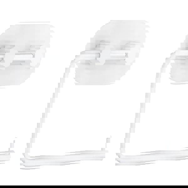 White stainless steel toilet roll holder