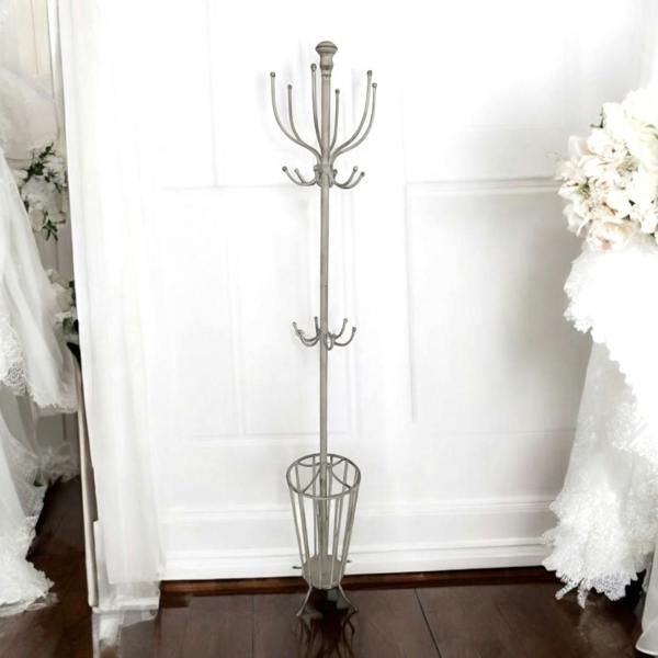 175CM CREAM METAL COAT STAND/ UMBRELLA HOL