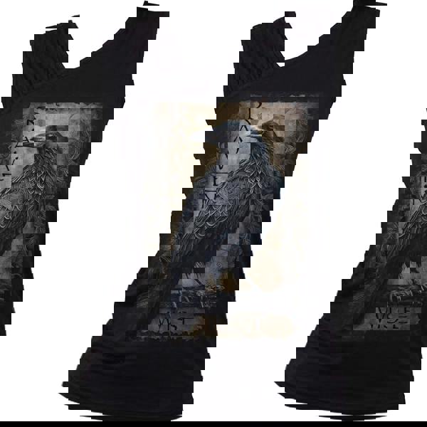 RAVEN WISE - Gathered Shoulder Slant Vest Black