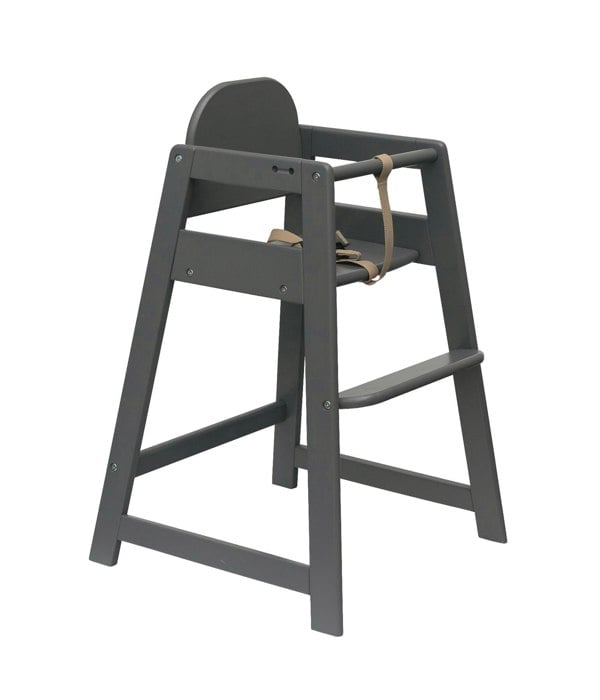Safetots Simply Stackable Wooden High Chair, Grey, Highchair for Baby and Toddler, Stylish and Practical