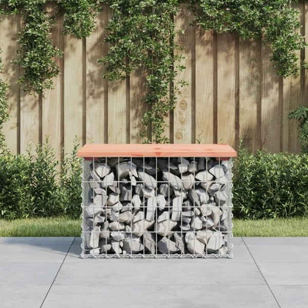 Berkfield Garden Bench Gabion Design 63x44x42 cm Solid Wood Douglas