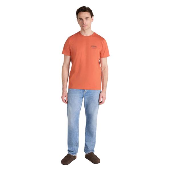 Animal Mens Jacob Back Print Logo T-Shirt - Bright Orange - 