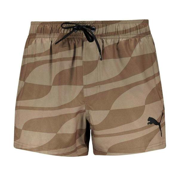 Puma Mens Camo Swim Shorts - Beige - 