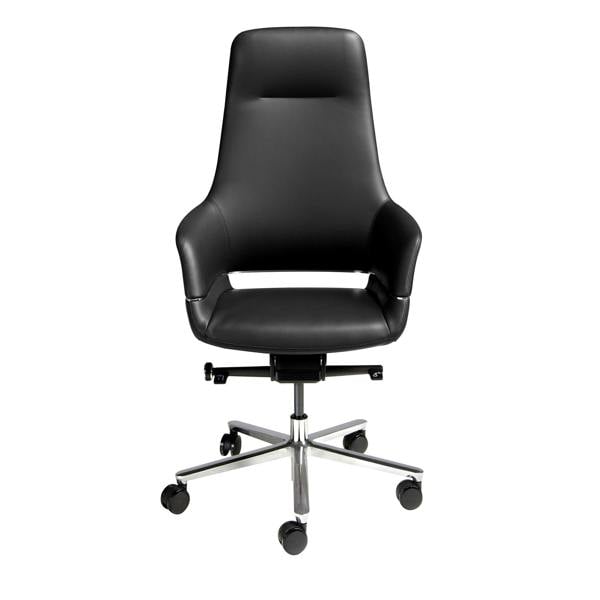 Angel Cerdá Black leatherette swivel office chair 4259