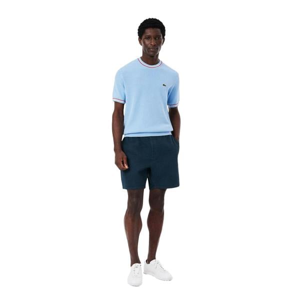 Lacoste Mens Waffle Knit Relaxed Fit Shorts - Navy - 