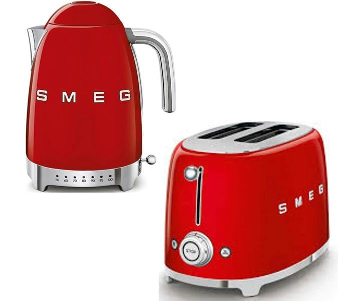Smeg Bundle Set TSF01 2-Slice Toaster & KLF04 1.7L Variable Temperature Controlled Kettle