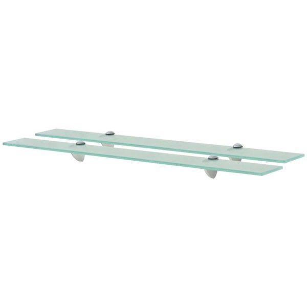 Berkfield Floating Shelves 2 pcs Glass 80x10 cm 8 mm