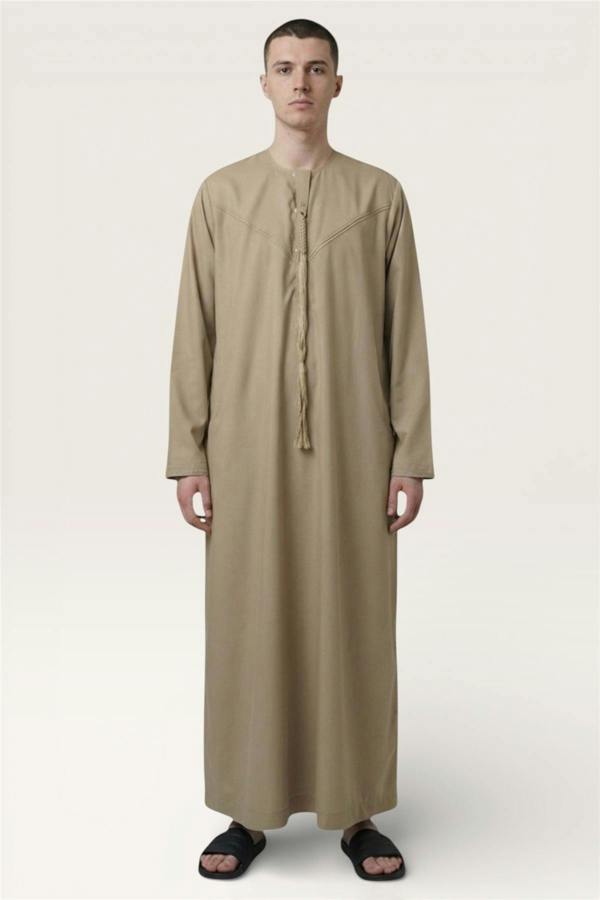 Infinity Leather Men's Eid Moroccan Jubba Robe Djellaba Ramadan Eid Thobe - HM11