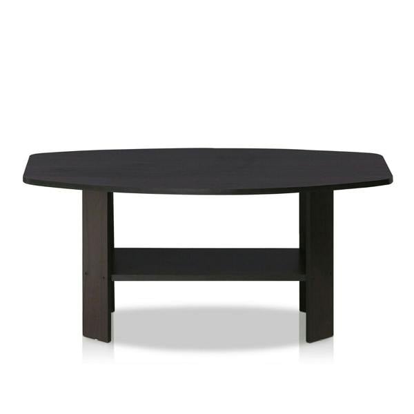 WALPLUS Simple Design Coffee Table, Dark Walnut Modern Easy-Assembly Design For Living Room (Walnut)