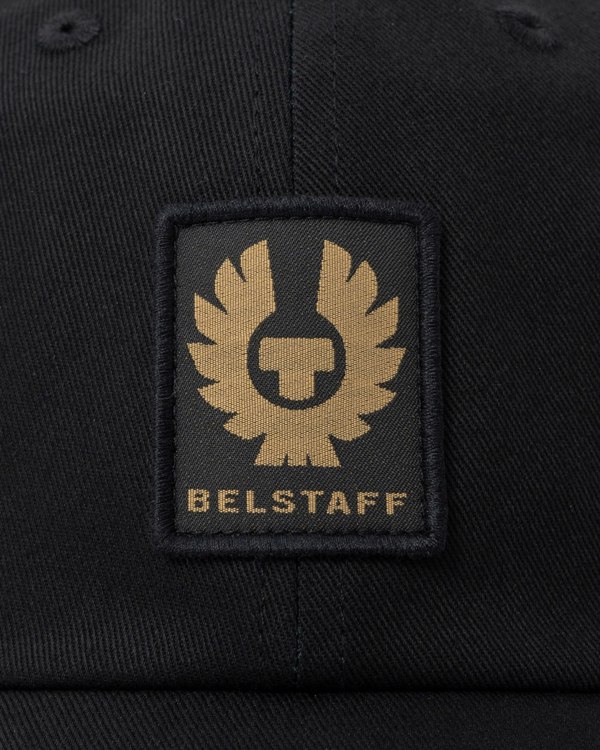 Belstaff Phoenix Logo Mens Cap - Black - CHO - Designer Mens Hats