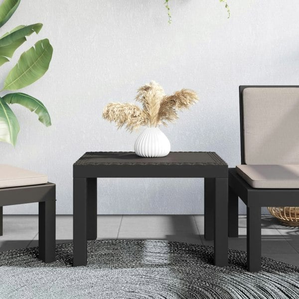 Berkfield Garden Table Anthracite 59x47x40 cm PP