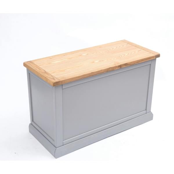 Cabinet Bits Rocca Grey Blanket Box Ottoman