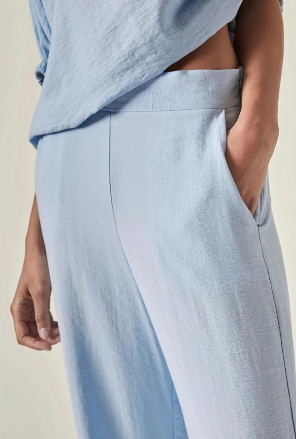 James Lakeland Relaxed Side Zip Trousers – Powder Blue