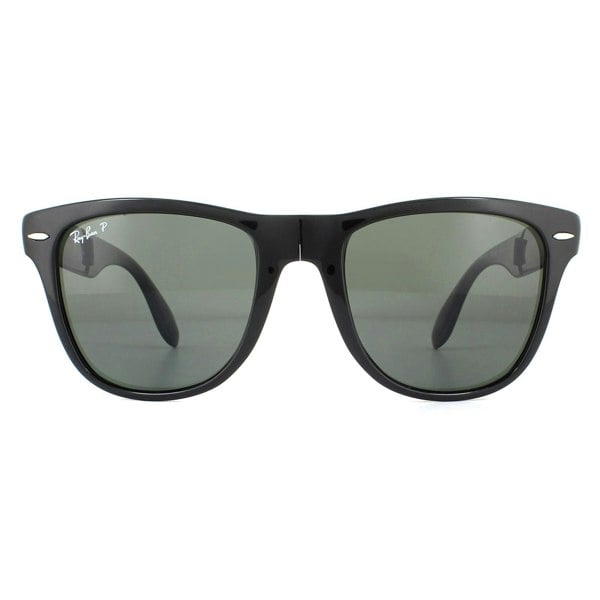 Ray-Ban Sunglasses Folding Wayfarer 4105 Black Green Polarized 601/58 Large