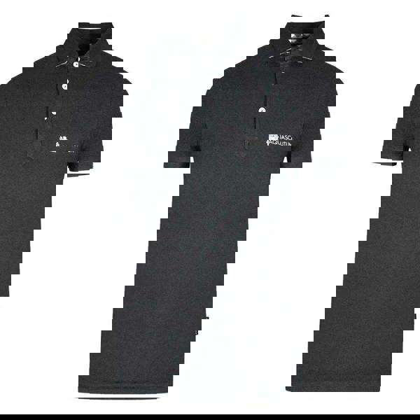 Aquascutum Unisex Adult Aldis Block Logo Polo Shirt - Black - 