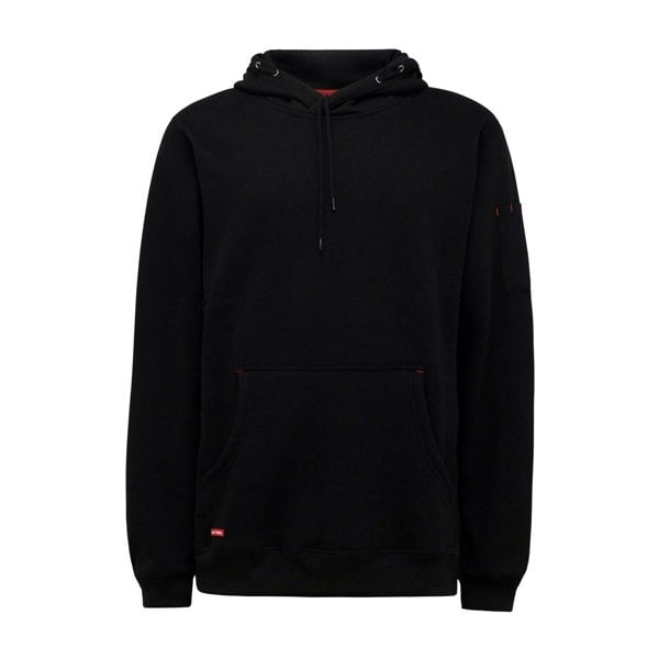 Hard Yakka Brushed Fleece Polyester Men's Black Hooded Sweatshirt