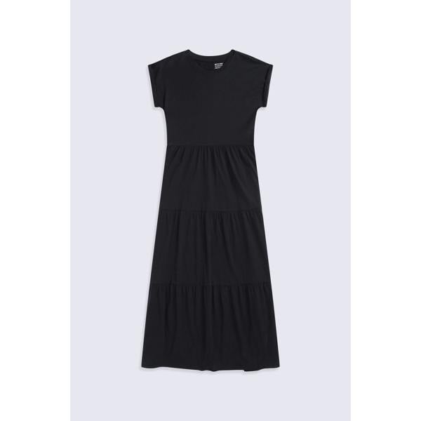 Animal Womens/Ladies Tiered Jersey Maxi Dress - Black - 