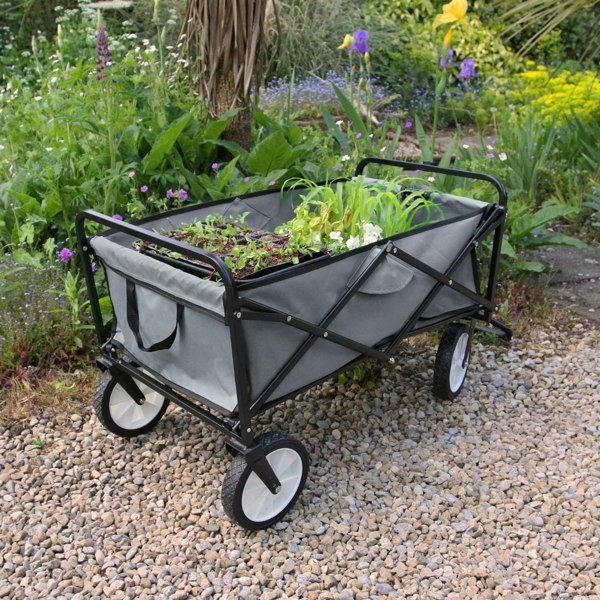 Monstershop Foldable Garden Cart Grey