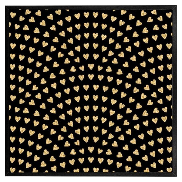 Benjamin Tate Design Geometric glitter love hearts (Picutre Frame)