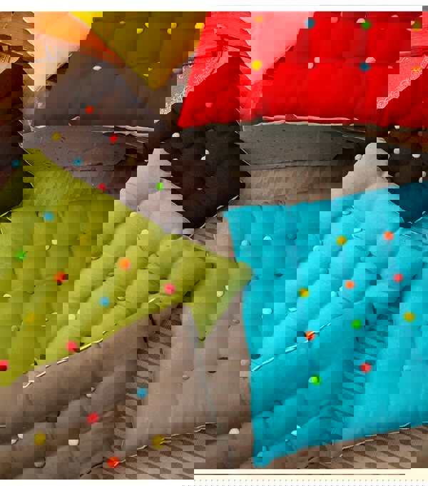 ANYHOUZ Non Slip Square Stool Cushion Soft Washable Cover