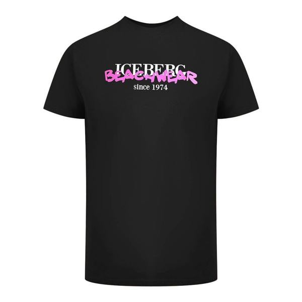 Iceberg Ice Iceberg Beachwear Logo Black T-Shirt