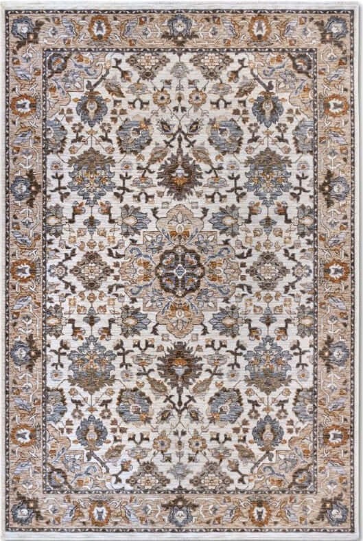 The Rugs Short-Pile Oriental Bordered Design Rug