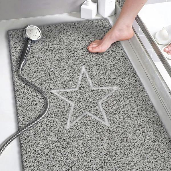 Nicoman Embossed Spaghetti Loofah Anti Slip Shower Mat - Star