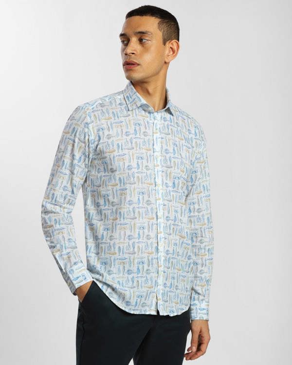 Steel & Jelly Limited Edition Marine Illustration Print Long Sleeve Shirt